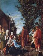 ALTDORFER, Albrecht Christ Taking Leave of his mother oil painting artist